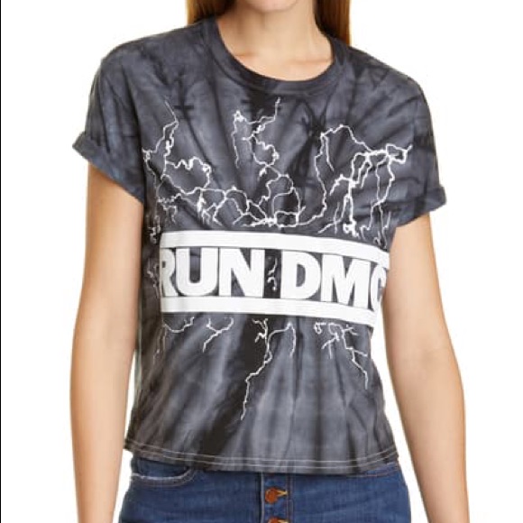 Alice + Olivia Tie Dye Cropped Tee